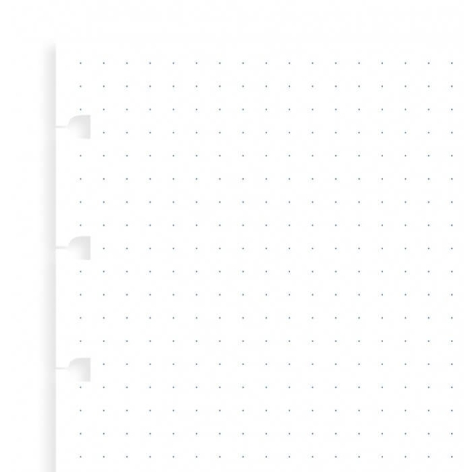 Filofax náhradní listy do zápisníků A5 - tečkované