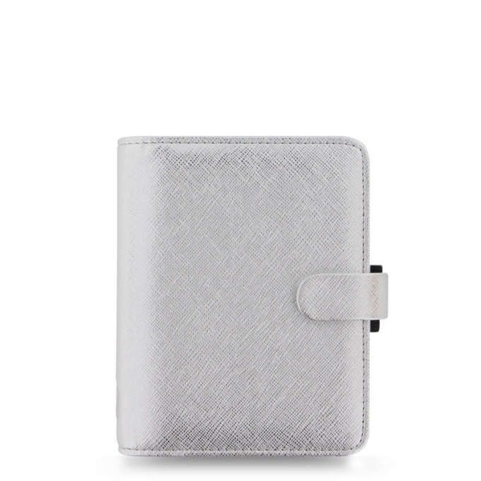 Filofax Saffiano Metallic Silver Kapesní diář