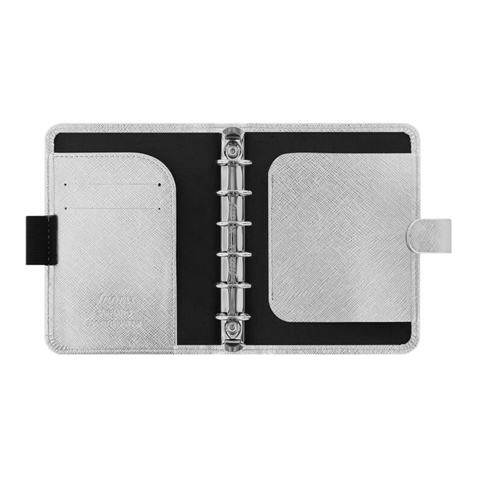 Filofax Saffiano Metallic Silver Kapesní diář