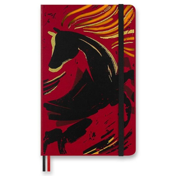 Moleskine Horse Wood sada zápisníku a 4 tužek