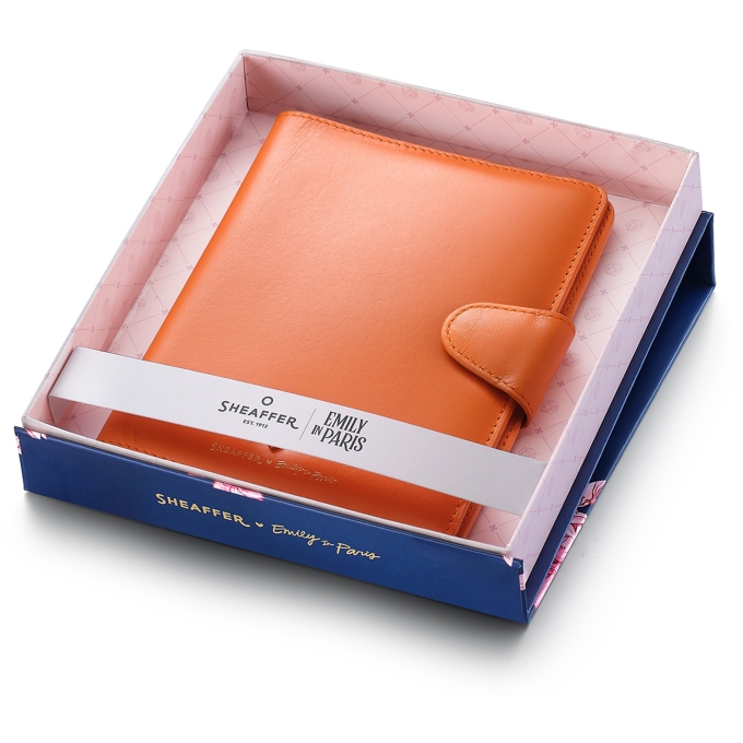 Sheaffer Emily in Paris kožené pouzdro na pas oranžové