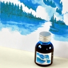 Inkebara LE Modrá mlžná lahvičkový inkoust 60 ml
