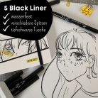 Online Manga and Black Lettering Bullet Journal dárková sada