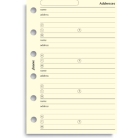Filofax adresář krémový - jméno, adresa, e-mail, telefon, fax - kapesní