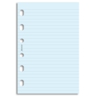 Filofax papír linkovaný modrý, 20 listů - kapesní