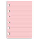 Filofax papír linkovaný růžový, 20 listů - kapesní