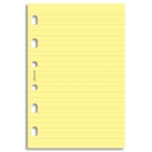Filofax papír linkovaný žlutý, 20 listů - kapesní