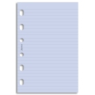 Filofax papír linkovaný levandulový, 20 listů - kapesní