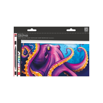 Marabu Graphix Aqua Pen Octopy fixy 24 ks