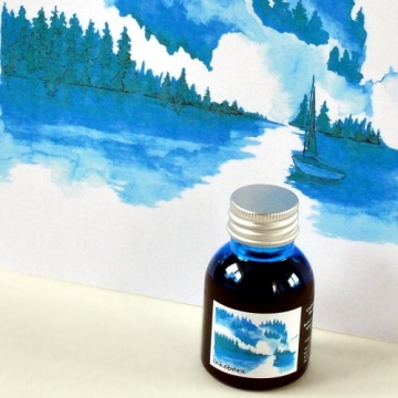 Inkebara LE Modrá mlžná lahvičkový inkoust 60 ml