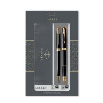 Parker Royal Sonnet Black GT dárková sada plnicího a kuličkového pera
