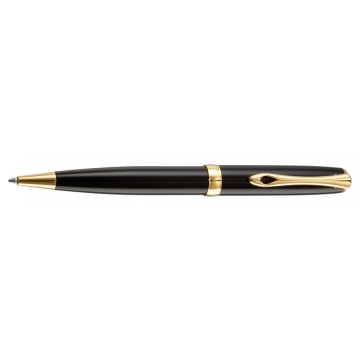 Diplomat Excellence A2 Black Lacquer Gold kuličkové pero