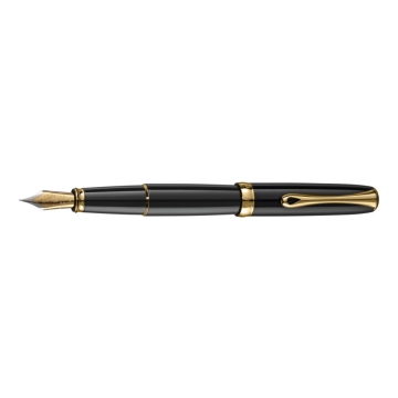 Diplomat Excellence A2 Black Lacquer Gold plnicí pero