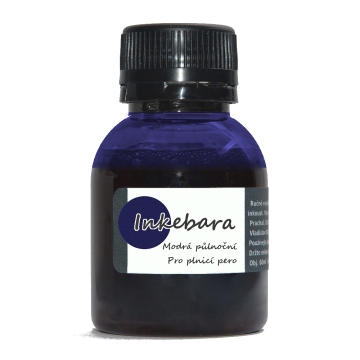 Inkebara Modrá půlnoční lahvičkový inkoust 60 ml