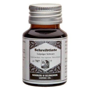 Rohrer & Klingner Leipsician Black lahvičkový inkoust 50 ml