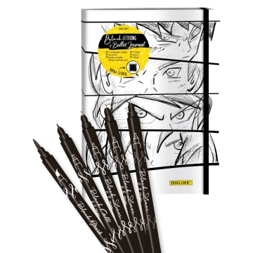 Online Manga and Black Lettering Bullet Journal dárková sada
