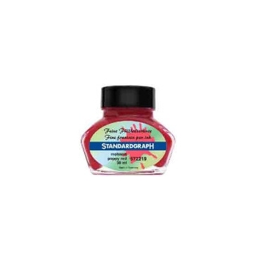 Standardgraph Poppy Red lahvičkový inkoust 30 ml