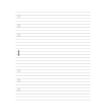Filofax A5 Poznámkový blok linkovaný, bílý