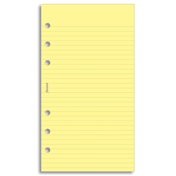 Filofax poznámkový blok linkovaný, žlutý - Osobní