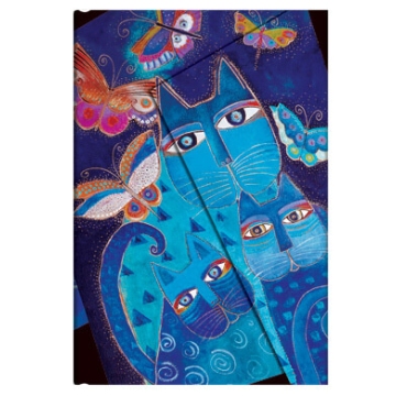 Paperblanks zápisník Blue Cats and Butterflies Midi