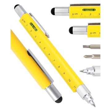 Online Tool Pen 6v1 Yellow multifunkční pero