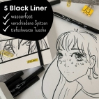 Online Manga and Black Lettering Bullet Journal dárková sada
