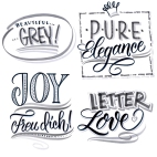 Online Calli.Brush Grey kaligrafické fixy 5 ks