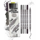 Online Calli.Brush Grey kaligrafické fixy 5 ks