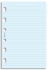 Filofax papír linkovaný modrý, 20 listů - kapesní