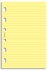 Filofax papír linkovaný žlutý, 20 listů - kapesní