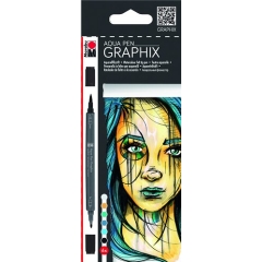 Marabu Graphix Aqua Pen Metropolitan fixy 6 ks