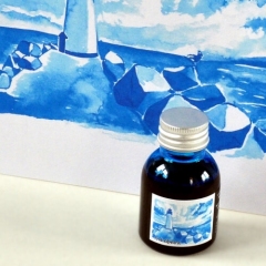 Inkebara LE Modrá mořská lahvičkový inkoust 60 ml
