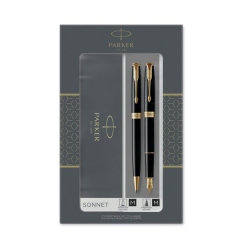 Parker Royal Sonnet Black GT dárková sada plnicího a kuličkového pera