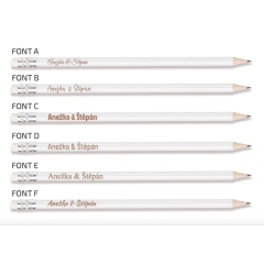 Grafitová tužka bílá s vlastním nápisem
