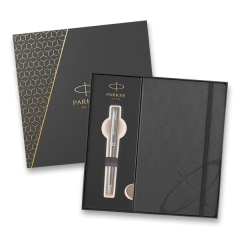 Parker Royal Sonnet Stainless Steel CT dárková sada se zápisníkem