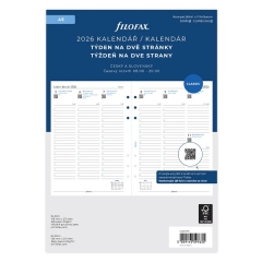 Filofax kalendář A5 2026 ČJ+SJ týden/2 stránky