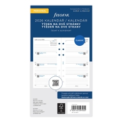 Filofax kalendář 2026 ČJ+SJ týden/2 stránky