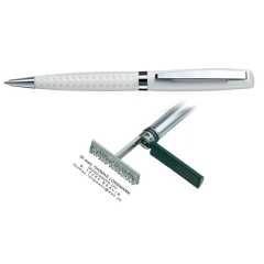 Heri Classic Grip White kuličkové pero s razítkem