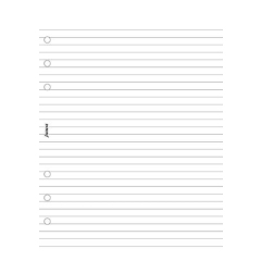 Filofax A5 Poznámkový blok linkovaný, bílý