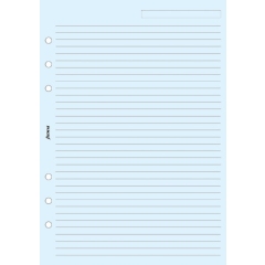 Filofax A5 linkovaný papír, modrý, 25 listů