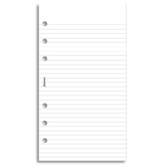 Filofax poznámkový blok linkovaný, bílý - Osobní