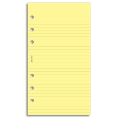 Filofax poznámkový blok linkovaný, žlutý - Osobní