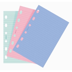 Filofax papír linkovaný, fashion barvy, 30 listů - kapesní