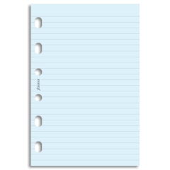 Filofax papír linkovaný modrý, 20 listů - kapesní