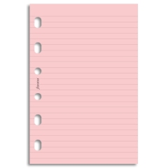 Filofax papír linkovaný růžový, 20 listů - kapesní