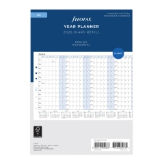 Filofax horizontální kalendář 2026 plánovací AJ - A5